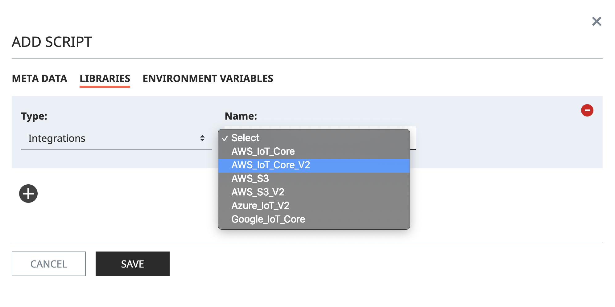 Libraries can be added to new or existing scripts